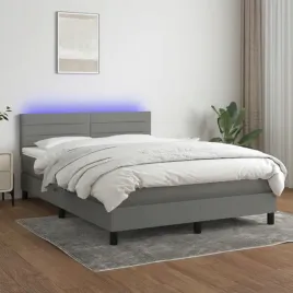 vidaxl-lozko-kontynentalne-z-materacem-ciemnoszara-tkanina-140x190cm