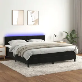 vidaxl-lozko-kontynentalne-z-materacem-i-led-czarny-aksamit-180x200cm