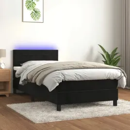 vidaxl-lozko-kontynentalne-z-materacem-i-led-czarny-aksamit-100x200cm