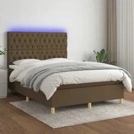 vidaxl-lozko-kontynentalne-z-materacem-brazowe-140x200-cm-tkanina
