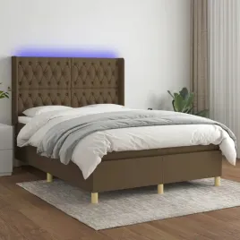 vidaxl-lozko-kontynentalne-z-materacem-brazowe-140x190-cm-tkanina