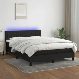 vidaxl-lozko-kontynentalne-z-materacem-czarne-140x200-cm-tkanina