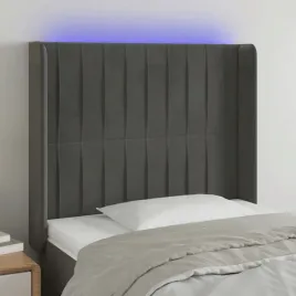 vidaxl-zaglowek-do-lozka-z-led-ciemnoszary-103x16x118-128cm-aksamit