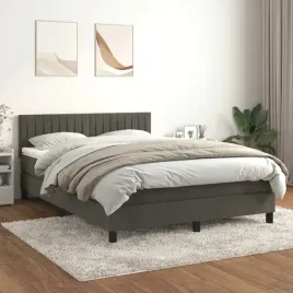 vidaxl-lozko-kontynentalne-z-materacem-ciemnoszara-aksamit-140x190cm