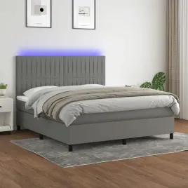 vidaxl-lozko-kontynentalne-z-materacem-ciemnoszara-tkanina-160x200cm