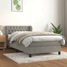 vidaxl-lozko-kontynentalne-z-materacem-jasnoszare-aksamit-100x200cm