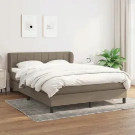 vidaxl-lozko-kontynentalne-z-materacem-taupe-tkanina-140x190-cm