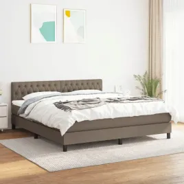 vidaxl-lozko-kontynentalne-z-materacem-taupe-tkanina-180x200-cm