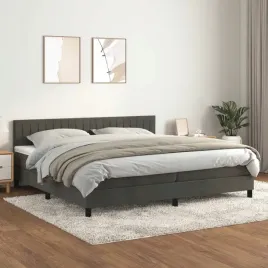 vidaxl-lozko-kontynentalne-z-materacem-ciemnoszary-aksamit-200x200cm
