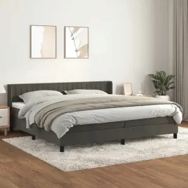 vidaxl-lozko-kontynentalne-z-materacem-ciemnoszary-aksamit-200x200cm
