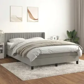vidaxl-lozko-kontynentalne-z-materacem-jasnoszare-aksamit-140x190cm