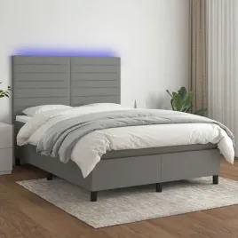 vidaxl-lozko-kontynentalne-z-materacem-ciemnoszara-tkanina-140x190cm