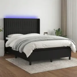 vidaxl-lozko-kontynentalne-z-materacem-czarne-140x200-cm-tkanina