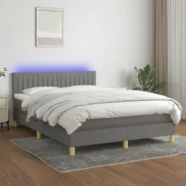 vidaxl-lozko-kontynentalne-z-materacem-ciemnoszara-tkanina-140x190cm