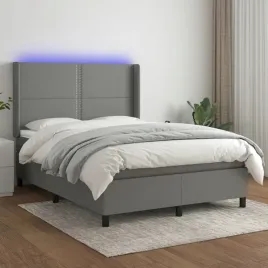 vidaxl-lozko-kontynentalne-z-materacem-ciemnoszara-tkanina-140x190cm
