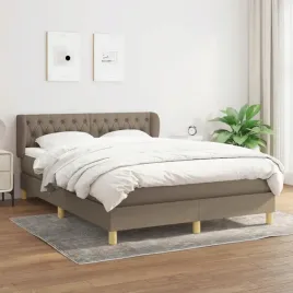 vidaxl-lozko-kontynentalne-z-materacem-taupe-tkanina-140x190-cm