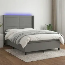 vidaxl-lozko-kontynentalne-z-materacem-ciemnoszara-tkanina-140x190cm