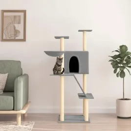 vidaxl-drapak-dla-kota-z-sizalowymi-slupkami-jasnoszary-143-cm