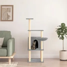 vidaxl-drapak-dla-kota-z-sizalowymi-slupkami-jasnoszary-132-cm