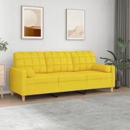 vidaxl-3-osobowa-sofa-z-poduszkami-zolta-180-cm-tkanina