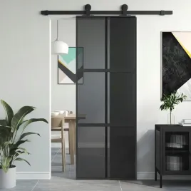 vidaxl-drzwi-przesuwne-czarne-76x205-cm-szklo-hartowane-aluminium