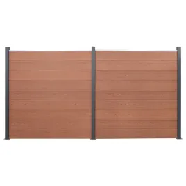 vidaxl-zestaw-paneli-ogrodzeniowych-brazowy-353x186-cm-wpc