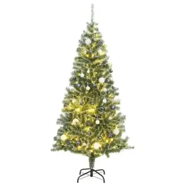 vidaxl-sztuczna-choinka-z-300-led-bombkami-i-sniegiem-210-cm