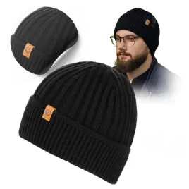 czapka-zimowa-meska-czarna-brodrene-klasyczna-beanie-uniwersalna-ciepla