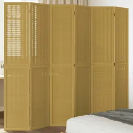 vidaxl-parawan-pokojowy-6-panelowy-brazowy-lite-drewno-paulowni