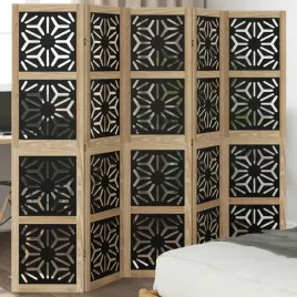 vidaxl-parawan-pokojowy-5-panelowy-brazowo-czarny-lita-paulownia