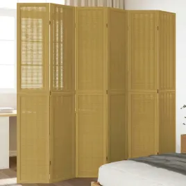 vidaxl-parawan-pokojowy-6-panelowy-brazowy-lite-drewno-paulowni