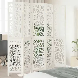 vidaxl-parawan-pokojowy-5-panelowy-bialy-lite-drewno-paulowni