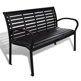 vidaxl-lawka-ogrodowa-125-cm-stal-i-wpc-czarna