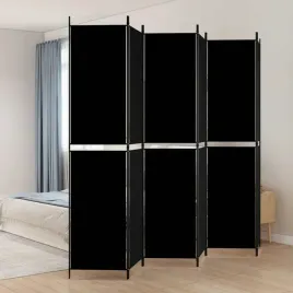 vidaxl-parawan-6-panelowy-czarny-300x220-cm-tkanina