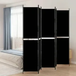 vidaxl-parawan-5-panelowy-czarny-250x220-cm-tkanina