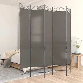 vidaxl-parawan-5-panelowy-antracytowy-200x220-cm-tkanina