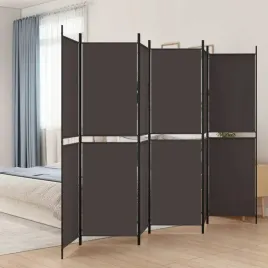 vidaxl-parawan-6-panelowy-brazowy-300x200-cm-tkanina