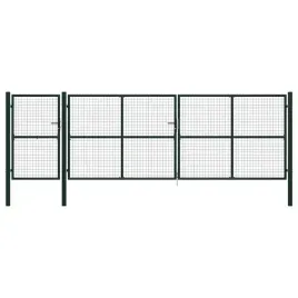 vidaxl-brama-ogrodowa-stalowa-500x150-cm-zielona