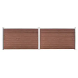 vidaxl-ogrodzenie-ogrodowe-wpc-353-x-106-cm-brazowe