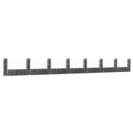 vidaxl-ogrodzenie-gabionowe-z-8-slupkami-zelazo-860x20x100-cm