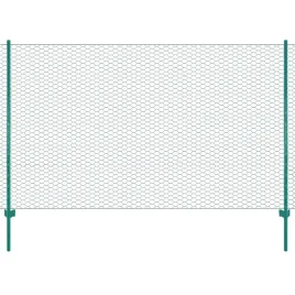 vidaxl-siatka-ogrodzeniowa-ze-slupkami-stal-25-x-2-m-zielony
