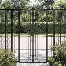vidaxl-brama-ogrodowa-czarna-121x8x180-cm-kute-zelazo