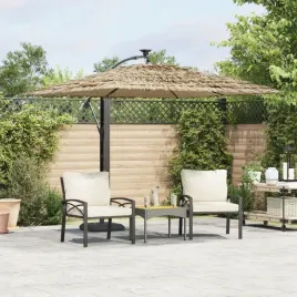 vidaxl-parasol-ogrodowy-na-stalowym-slupku-brazowy-290x290x238-cm