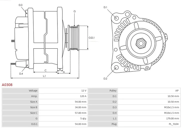 alternator-a0308-as-pl-numer-katalogowy-czesci-a0308