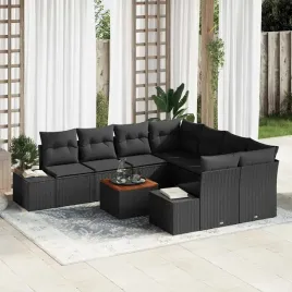 vidaxl-zestaw-sof-na-ogrod-z-poduszka-9-pcs-czarny-polirattan