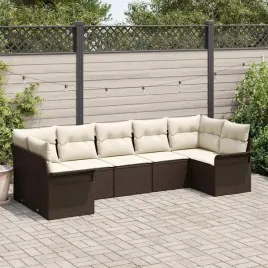 vidaxl-zestaw-sof-na-ogrod-z-poduszka-7-pcs-brazowy-polirattan