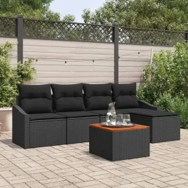 vidaxl-zestaw-sof-na-ogrod-z-poduszka-6-pcs-czarny-polirattan