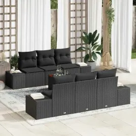 vidaxl-zestaw-sof-na-ogrod-z-poduszka-7-pcs-czarny-polirattan