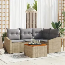vidaxl-zestaw-sof-na-ogrod-z-poduszka-5-pcs-bezowy-polirattan