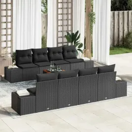 vidaxl-zestaw-sof-na-ogrod-z-poduszka-9-pcs-czarny-polirattan